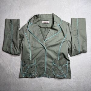 Cumar Italy Olive Green Blazer Jacket Women’s Size Medium